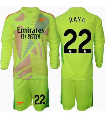 Arsenal David Raya #22 Målvakt Hemmakläder Barn 2024-25 Långärmad (+ Korta byxor)
